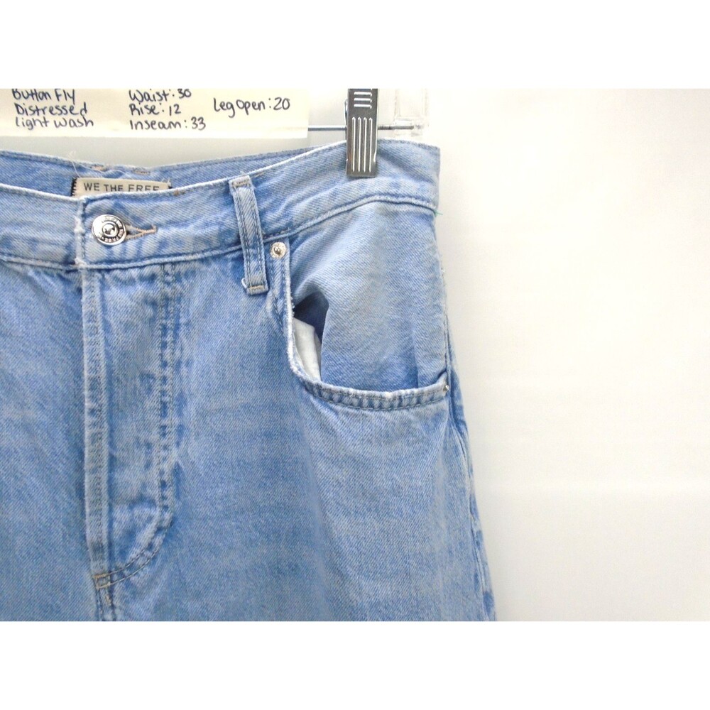 Free People We The Free CRVY Libre Ultra-wide Leg Bell Jeans High Rise Size 27 - Picture 6 of 11